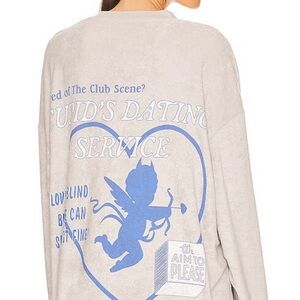 Boys Lie Gray Sweatshirt with Blue Graphic